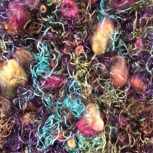 Beautiful colors hand knit 54” scarf got the